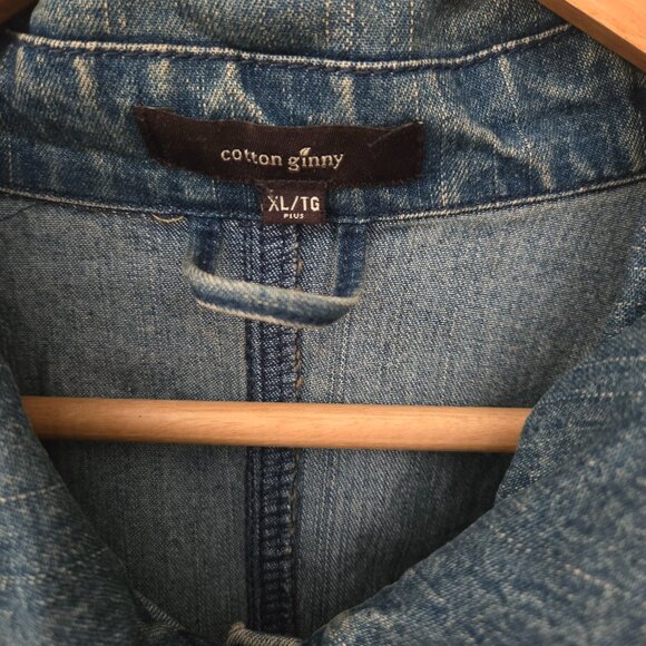 Cotton Ginny XL Plus Denim Jacket (28" PTP) - Picture 4 of 10